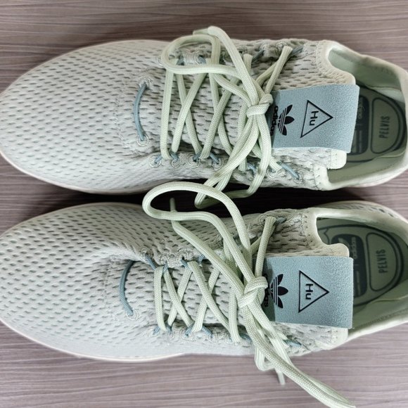 adidas Pharrell Williams HU NMD Youth Sneaker, Linen Green, Big Kid Size 7 /40 - Picture 8 of 10